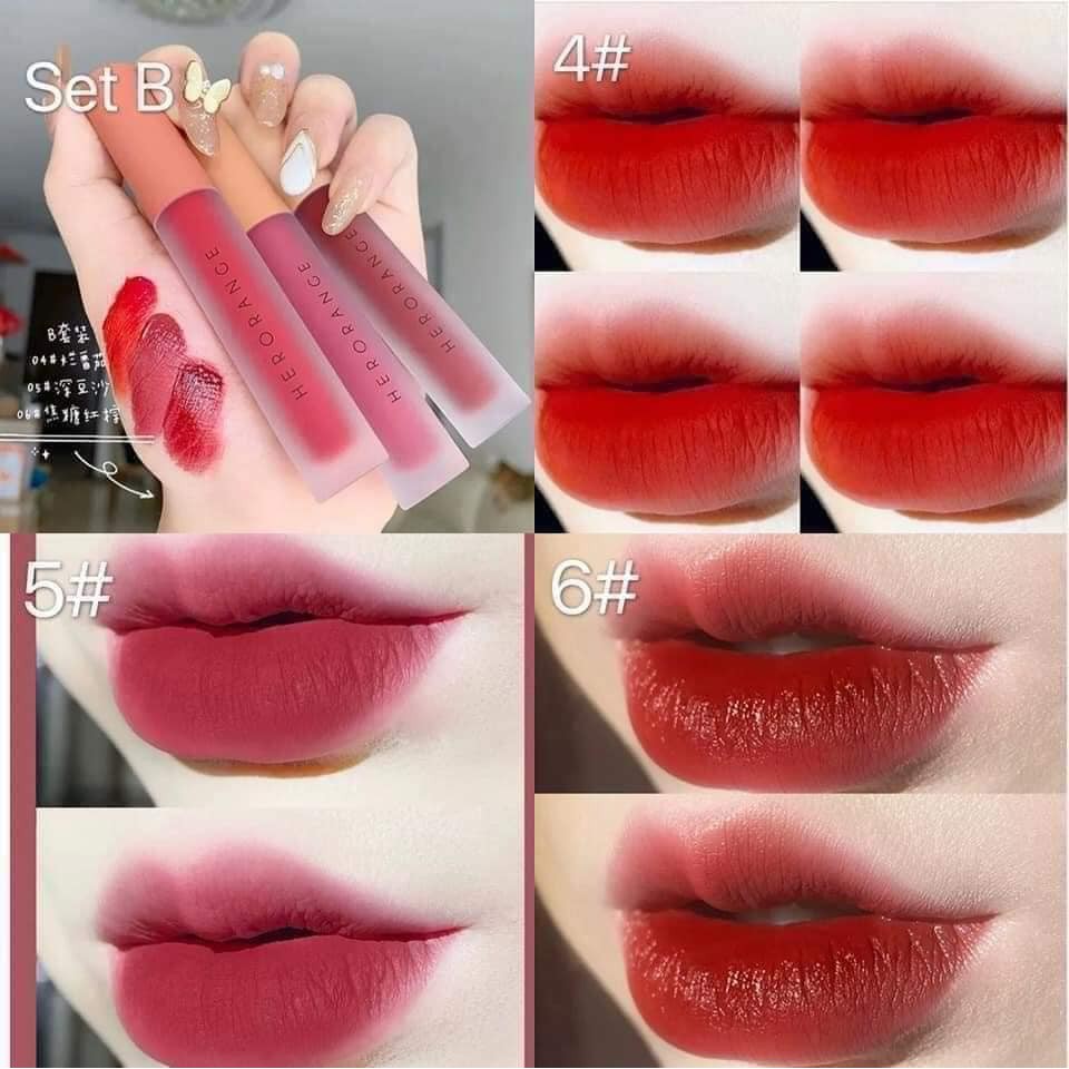 Set 3 Cây Son Kem Lì Herorange Fluffy Lip Glaze | WebRaoVat - webraovat.net.vn