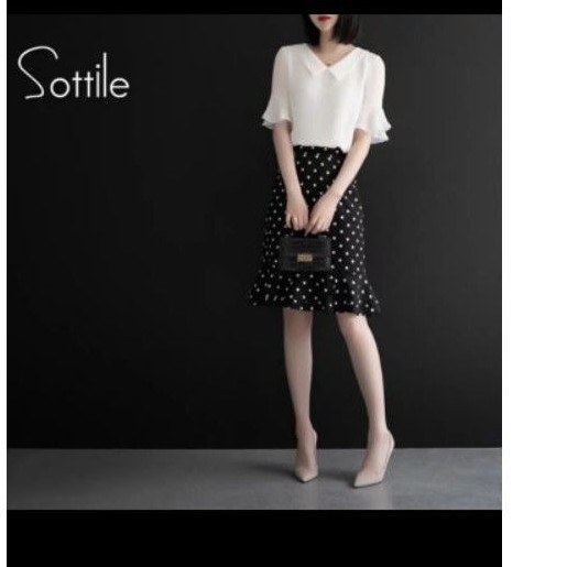 (big size) chân váy suông chấm bi đuôi cá dài | BigBuy360 - bigbuy360.vn