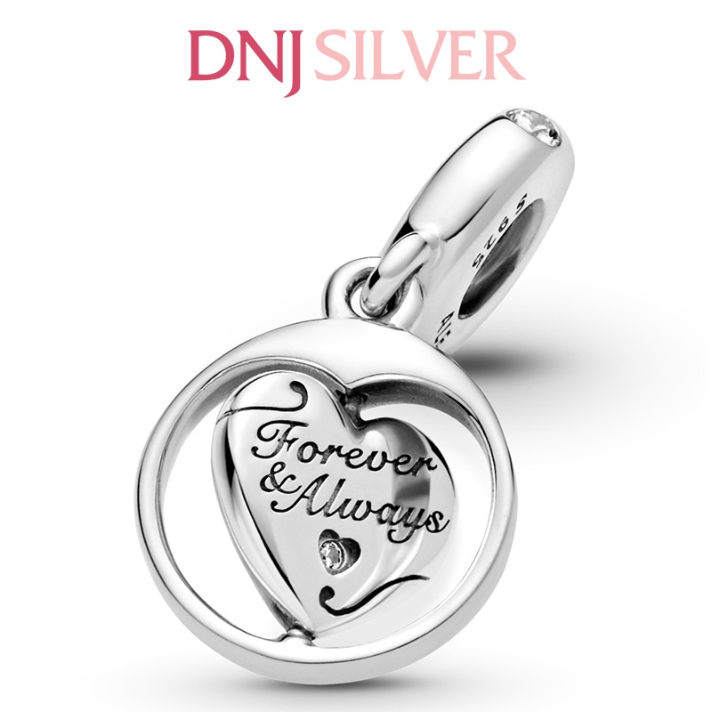 [Hàng cao cấp] Charm bạc 925 cao cấp, hàng chuẩn bạc - Charm Spinning Forever &amp; Always Soulmate thích hợp để mix vòng