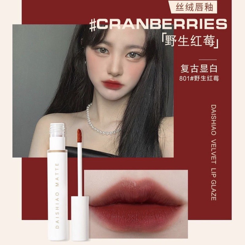 Bộ Son 4 Cây Kem Lì DAISHIAO LOOK BOOK Ren Lụa Set Son Nội Địa Trung Quyển Vở LIPGLOSS MATTE VELVET Cao Cấp