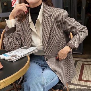 Áo blazer kẻ sọc Nâu ( Ảnh thật hàng về ở cuối )