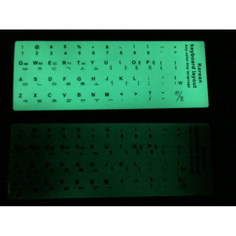 Bàn phím Tiếng Hàn Dạ Quang Miếng Dán phát sáng