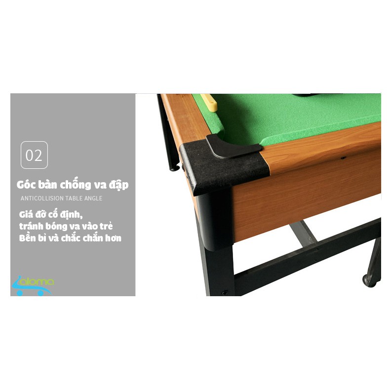 (Siêu rẻ)⚡Bàn Bi-A bằng gỗ Table Top Pool Table TTP-121 kích thước Lớn ⚡121x78x61⚡(CM)