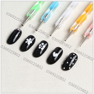 Set 5 bút gắn đá và vẽ chấm bi 2 đầu