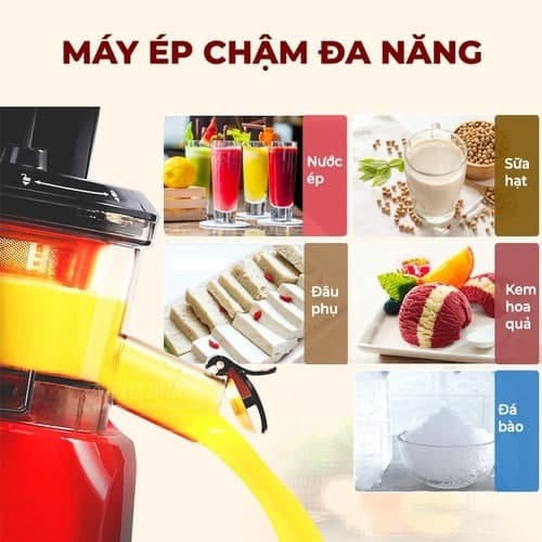 [CHÍNH HÃNG] Máy ép hoa quả chậm X2000 đa năng, máy sinh tố xay hoa quả, rau củ, các loại hạt tiện dụng công suất lớn.