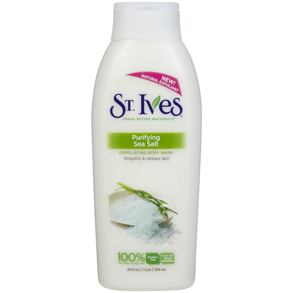 Sữa Tắm St. Ives Muối Biển Purifying Sea Salt Body Wash 400ml (Mỹ)