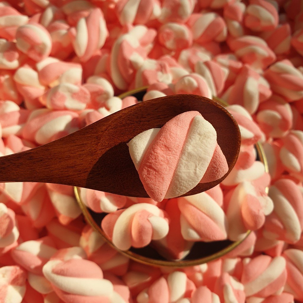 Kẹo Bông Marshmallow (Dưa Hấu, Bông Hoa, Xoắn, Trái Tim) - Lon 200gr