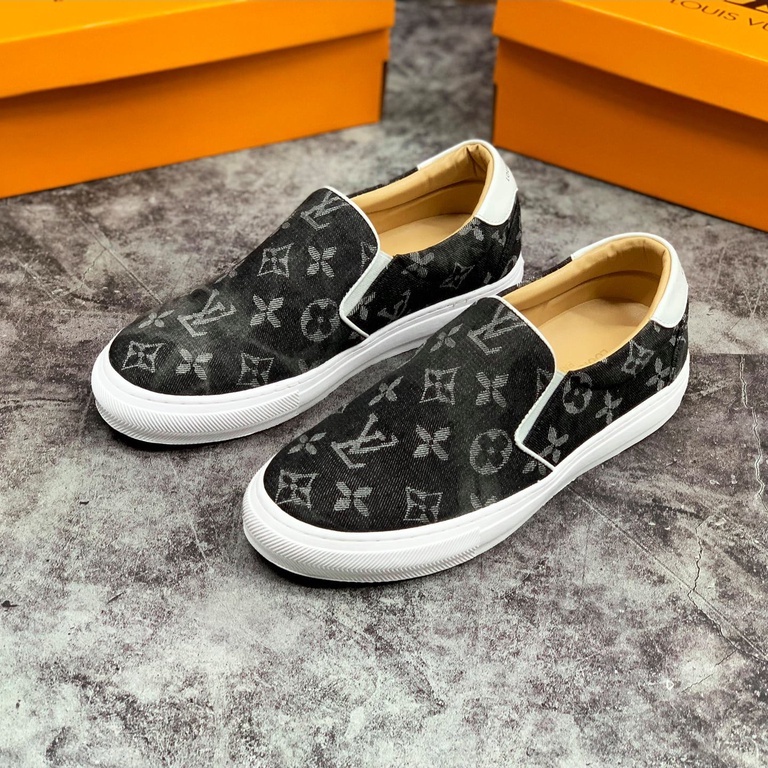 Giày Slipon Louis Vuitton vân hoa fullbox