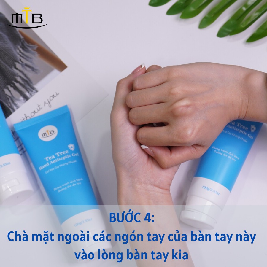 Gel Rửa Tay Khô Kháng Khuẩn Không Cần Nước Tea Tree - Gel rửa tay có chứa cồn, diệt khuẩn, phòng chống dịch bệnh