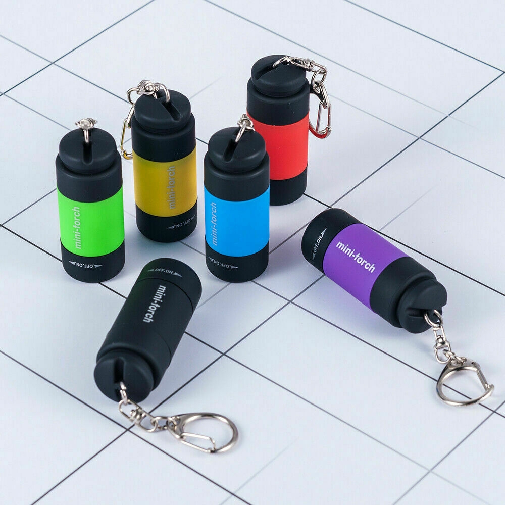 Đèn pin USB mini kiểu móc khóa chống thấm nước
