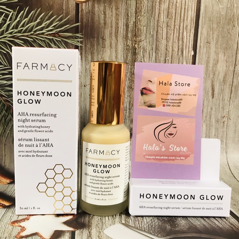 Tinh chất dưỡng đêm Farmacy Honeymoon Glow AHA Resurfacing Night Serum