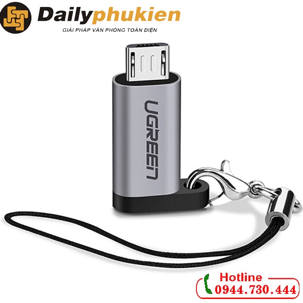 Đầu chuyển Type C cái sang Micro USB đực UGREEN 50590 dailyphukien