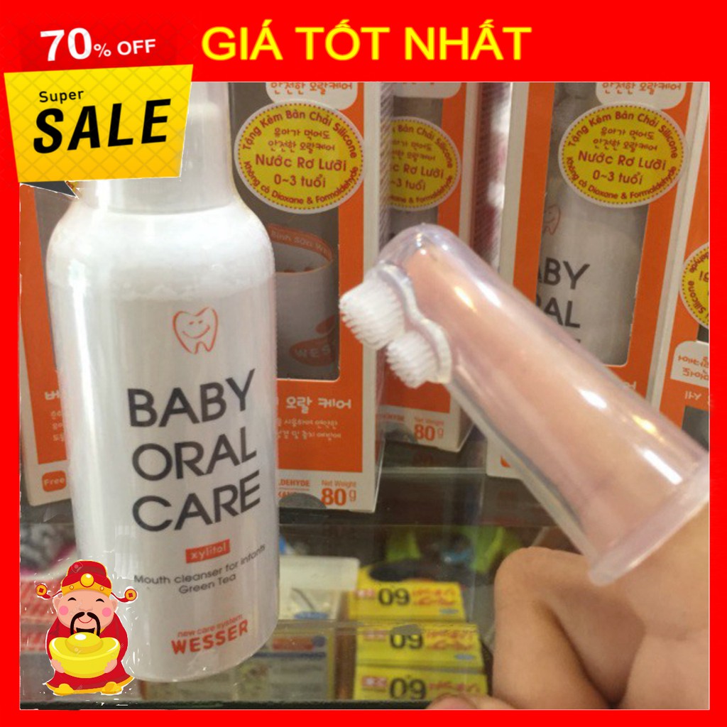 [ GIÁ TỐT NHẤT ]  Nước rơ lưỡi Wesser Baby Oral Care 80g [ HÀNG CHÍNH HÃNG ]