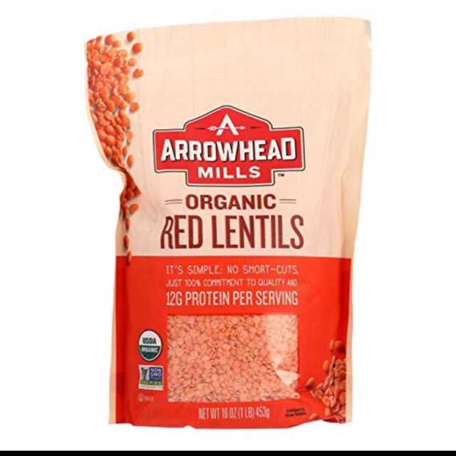 Đậu Lăng Đỏ Hữu Cơ Arrowhead Mills 453g date 7/2020