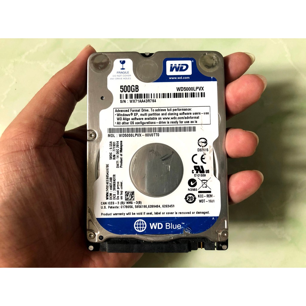 Ổ cứng HDD 500gb siêu mỏng dùng cho Laptop, PC, PlayStation...