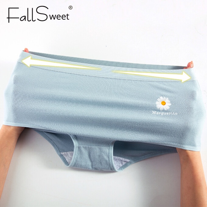 Set 3 quần lót Fallsweet vải cotton lưng cao size lớn thoáng mát thời trang M-XXXL