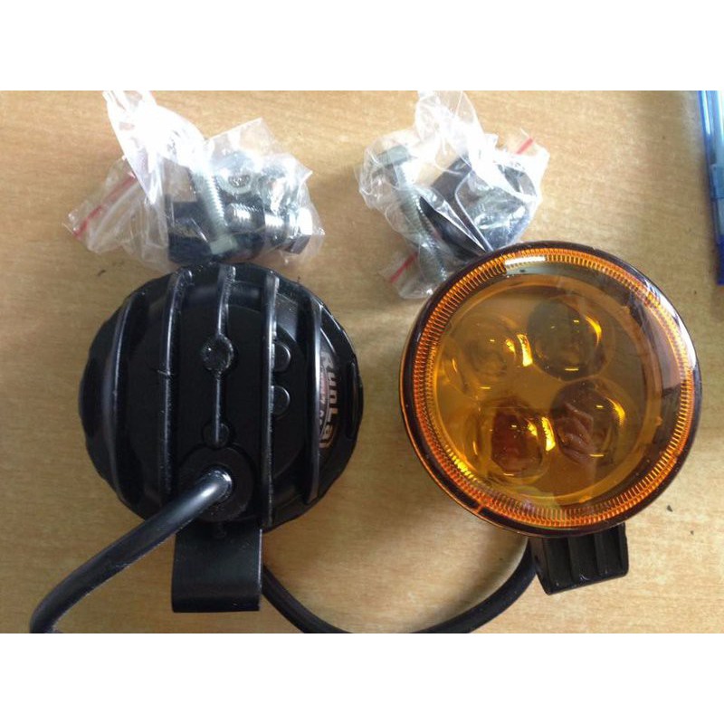 Led trợ sáng 4 bóng tròn màu vàng ( Giá 1 cặp)