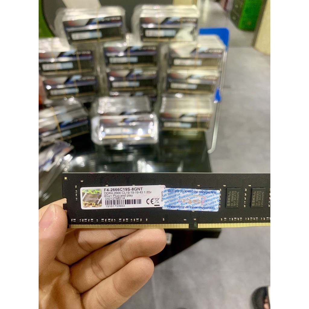 RAM G.SKILL NT - 8GB(8GBx1) DDR4 2666MHz - F4-2666C19S-8GNT ( Mới Chính Hãng)