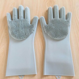 găng tay silicon ma thuật - găng tay rửa bát vệ sinh nhà cửa