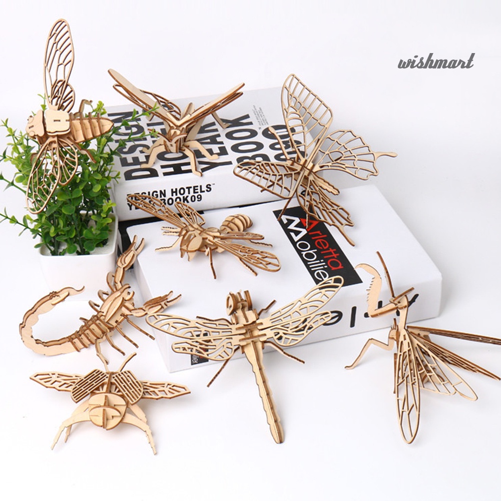 Đồ chơi lắp ráp mô hình côn trùng 3D bằng gỗ DIY độc đáo cho trẻ em