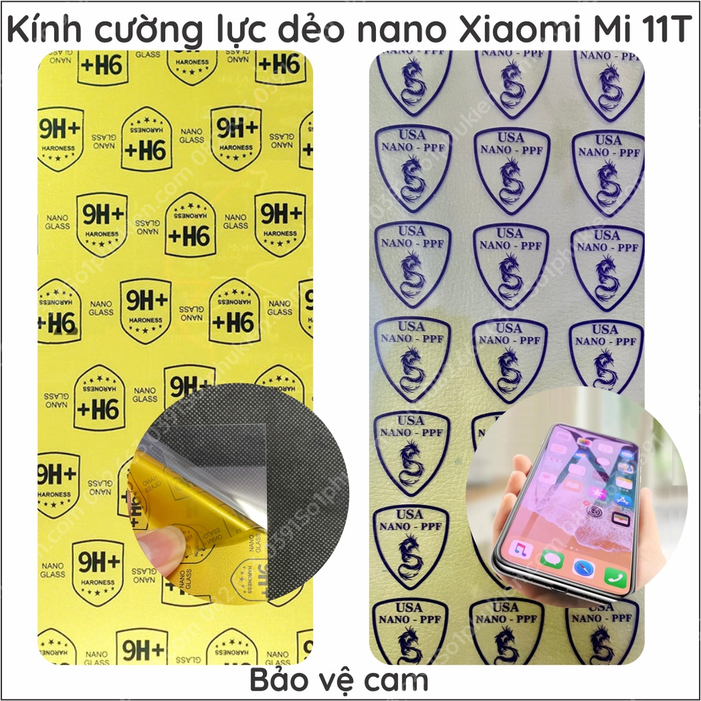 Dán cường lực Xiaomi Mi 11T dẻo nano bảo vệ màn hình
