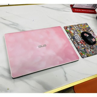 Laptop Asus X453 Ram 4Gb Skin Hồng Cute Mỏng nhẹ Tặng Chuột + Balo