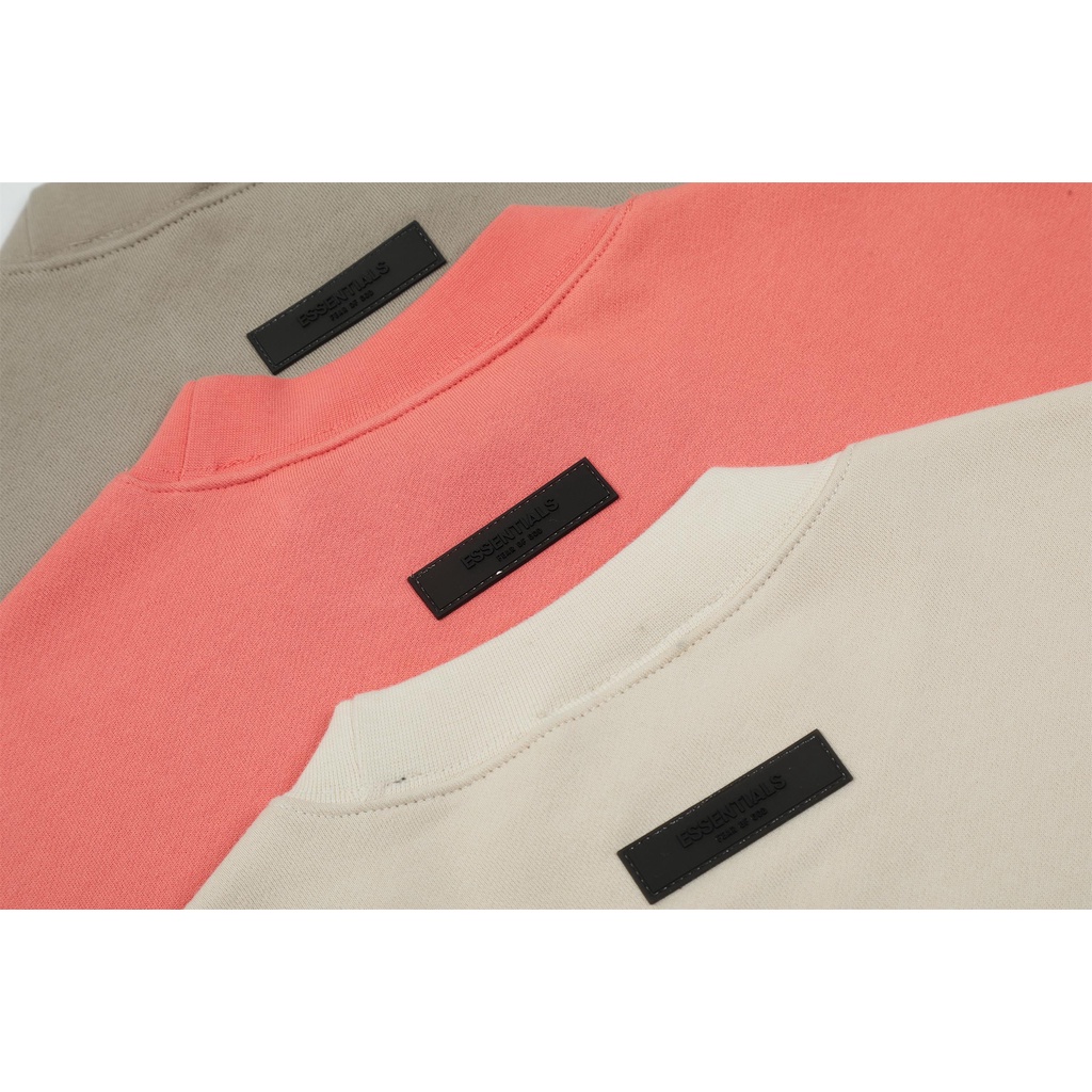 FEAR OF GOD ESSENTIALS Season 8 Double thread FOG flocking printed round neck sweater casual couple's same pure cotton sweatshirt