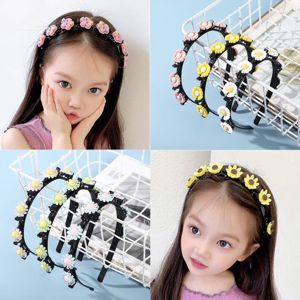 Cài tóc Haimeikang dạng bện nhiều lớp chống trượt phong cách Hàn Quốc dễ thương