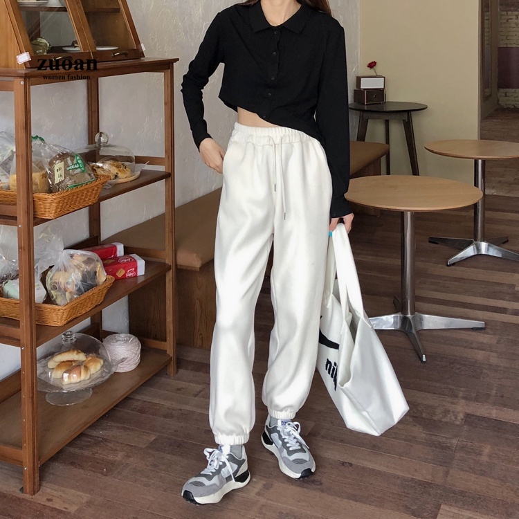 SUXI Quần dài ống rộng phong cách Hàn Quốc trẻ trung thời trang dành cho nữ