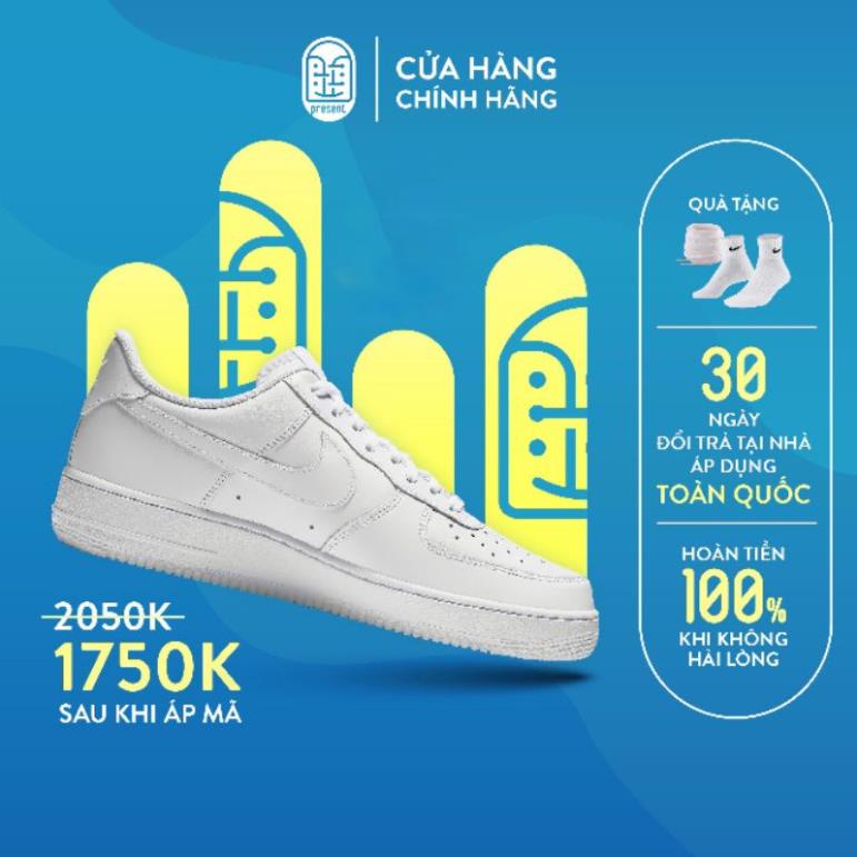 Giày air force 1 chính hãng cho nam nữ, af1 real xách tay US UK fullbox Present Original Sneakers Xịn