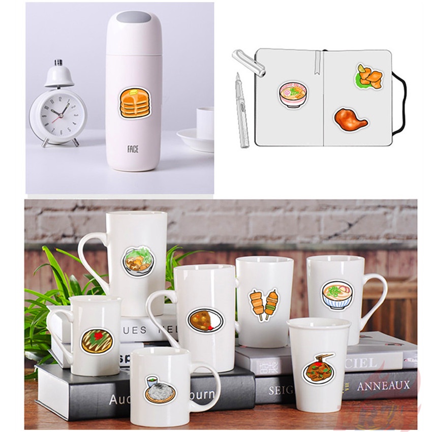 Bộ 40 Miếng Dán Trang Trí Sổ Tay Diy Hình Thức Ăn Dễ Thương