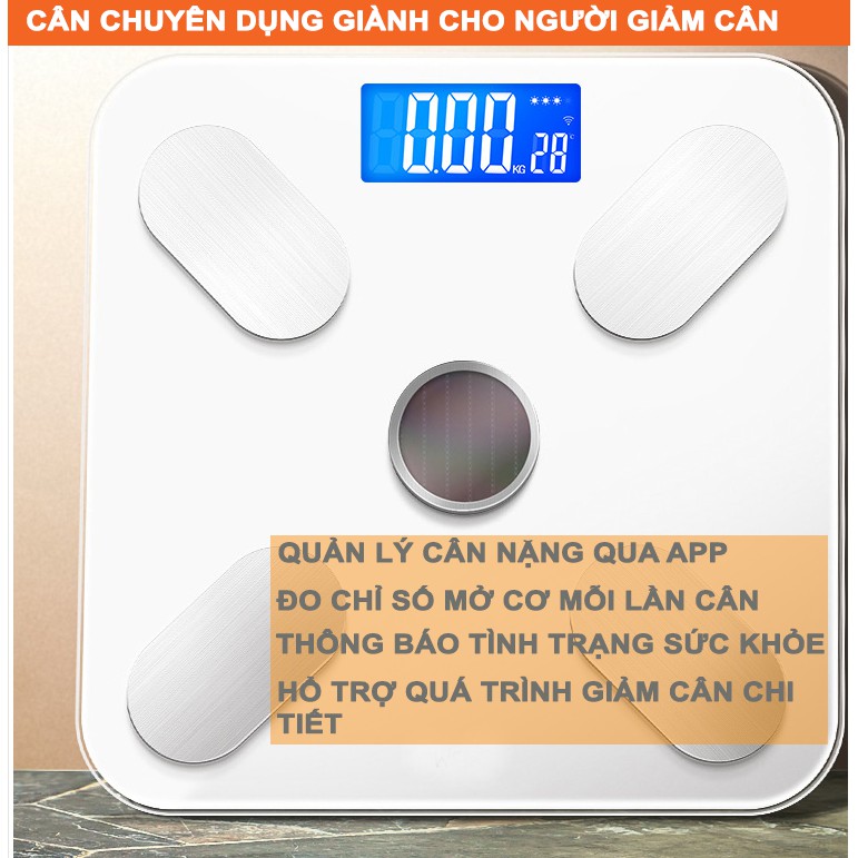 Cân Điện Tử Sức Khoẻ Thông Minh Digital Weight DW503 [Kết nối bluetooth đo lượng mỡ trong cơ thể]