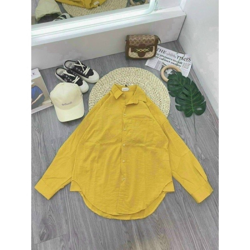 Sơ Mi Đũi Một Túi Tay Dài Cao Cấp Mềm Mịn Ít Nhăn Nhiều Màu Kèm Ảnh Thật Mã 5454🌈 Chizi Shop