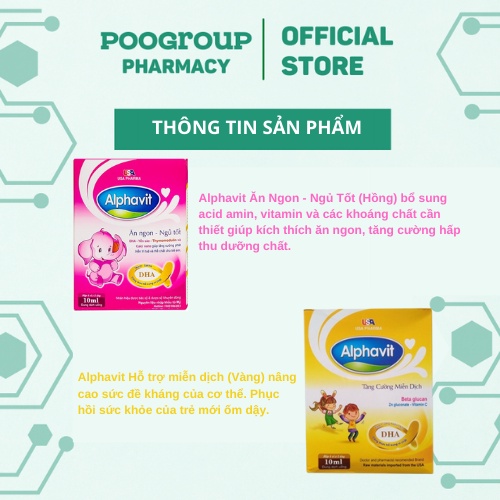 Ống uống Alphavit Ăn Ngon, Tiêu Hóa Tốt, Tăng Miễn Dịch, Bổ Sung Sắt Canxi, Mát Gan