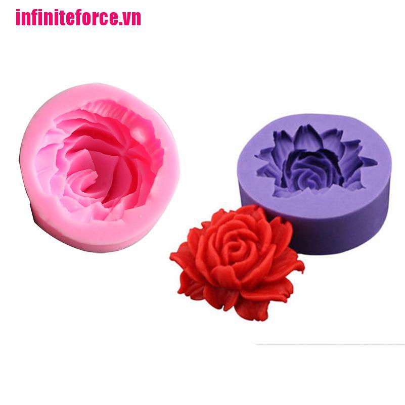 Khuôn Làm Bánh Chất Liệu Silicone Tự Làm Hình Hoa Hồng 3d