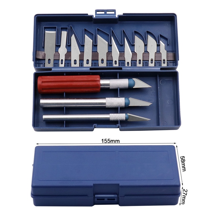 Bộ dao khắc, trổ, thủ công mỹ thuật 13in1