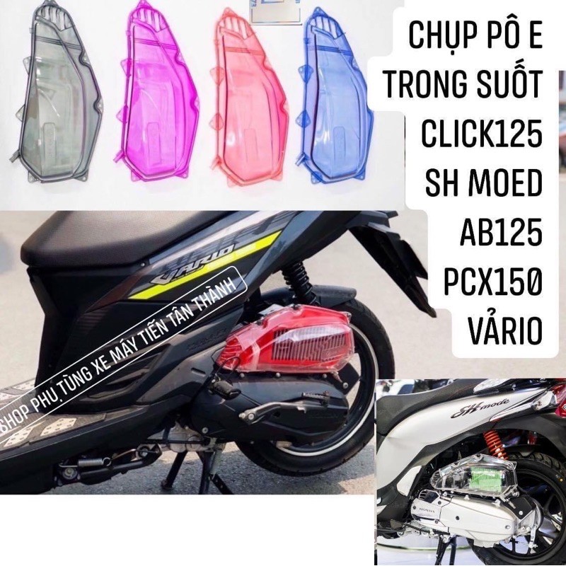 ỐP BẦU LỌC GIÓ BÔ E TRONG SUỐT ZIPHAT CLICK125 VARIO PCX150 SH MODE