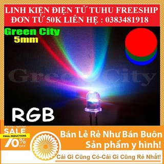 Combo 10 led nháy đuổi 7 màu rgb 5mm 2 chân