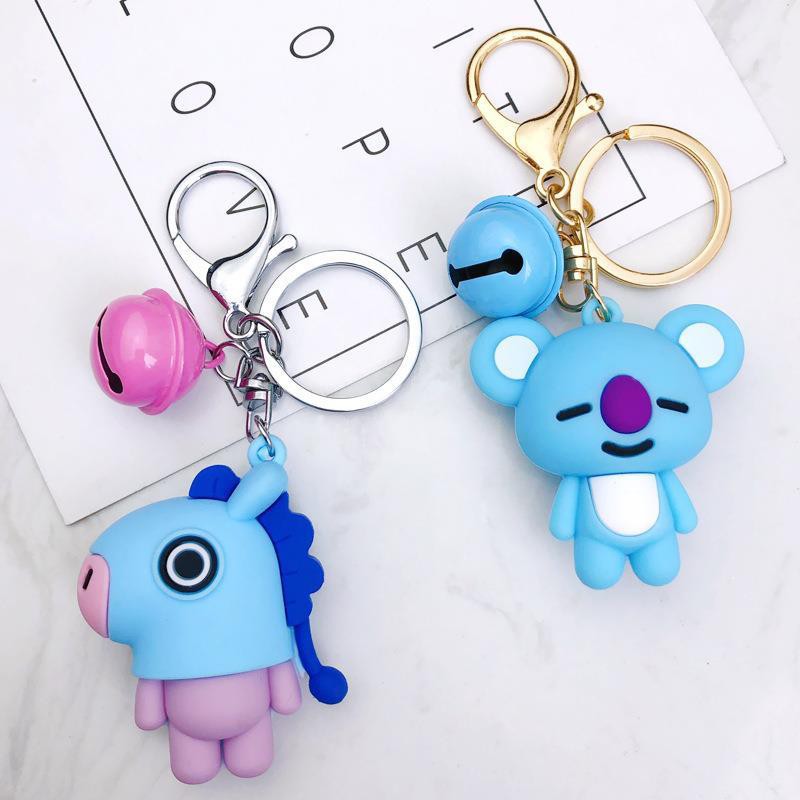 Móc khóa treo balo BT21 BTS Gấu bông Teddy 3D