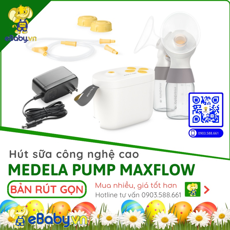 Máy Hút Sữa Medela Maxflow Bản Rút Gọn Nguyên Seal - Máy Hút Sữa Điện Đôi - Hàng Chính Hãng Nhập Khẩu US/ Thụy Sỹ