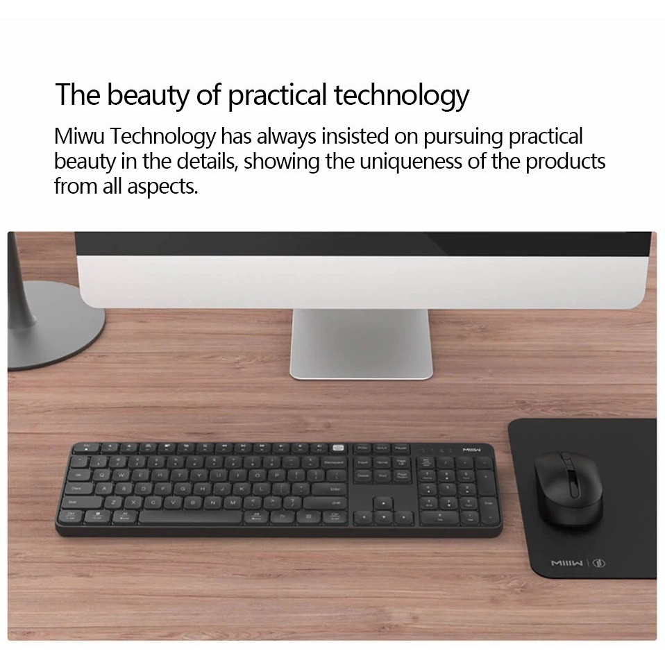 Set bàn phím và chuột không dây MIIIW Wireless Keyboard Mouse Set B03 104 Keys 2.4G IPX4