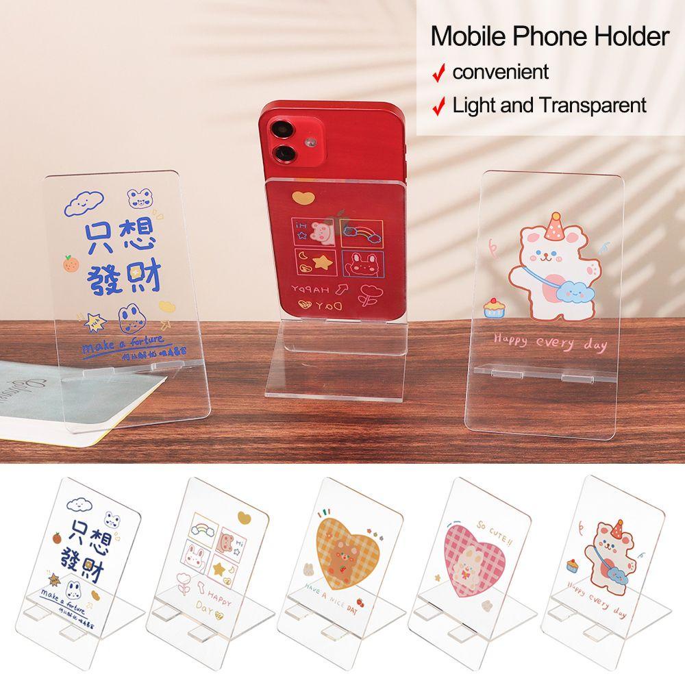 Giá Đỡ Điện Thoại Để Bàn Hình Thỏ / Gấu Màu Cầu Vồng Xinh Xắn