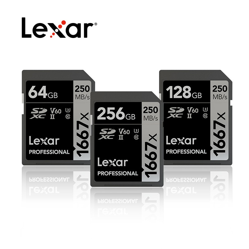Thẻ Nhớ Lexar 1667X V60 250MB / s 64GB 128GB 256GB UHS-II U3 Cho MáY ẢNh Kỹ ThuậT Số 3D 4K
