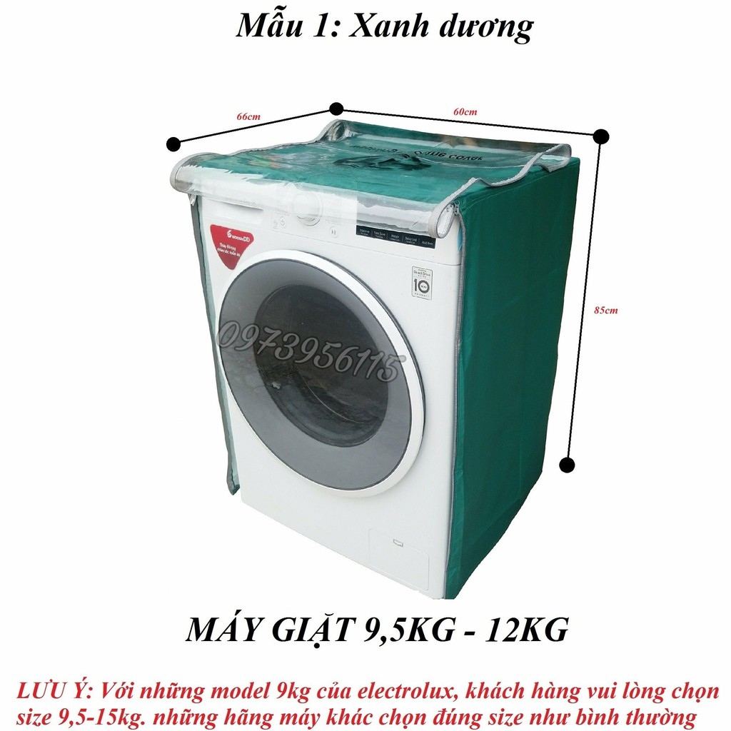 Vỏ bọc máy giặt, máy sấy cửa ngang, chất liệu vải dù cao cấp