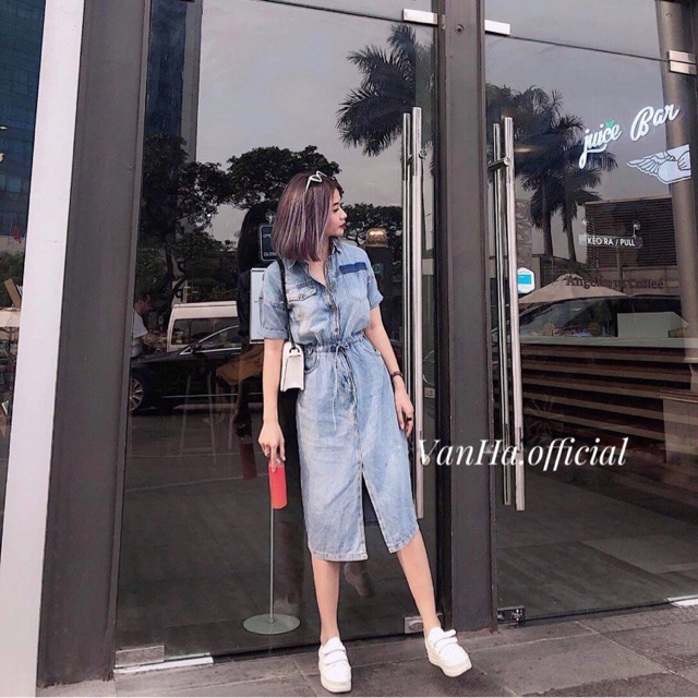 Váy bò thắt eo