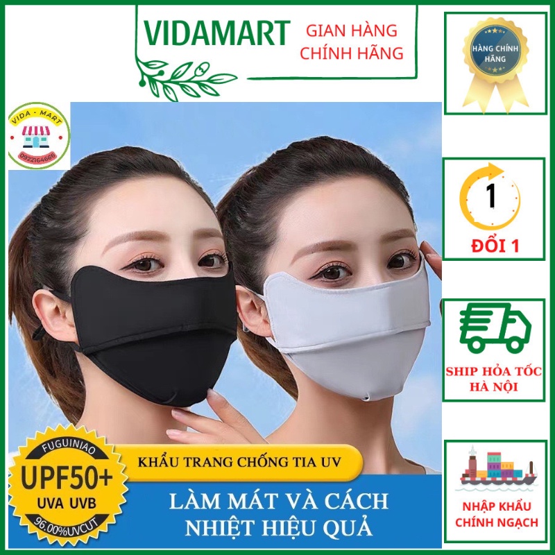 Khẩu Trang Chống Tia UV, Khẩu Trang Chống Nắng UPF 50+ - Unisex Nam Nữ Đều Thích Hợp Sang Chảnh Thoáng Mát