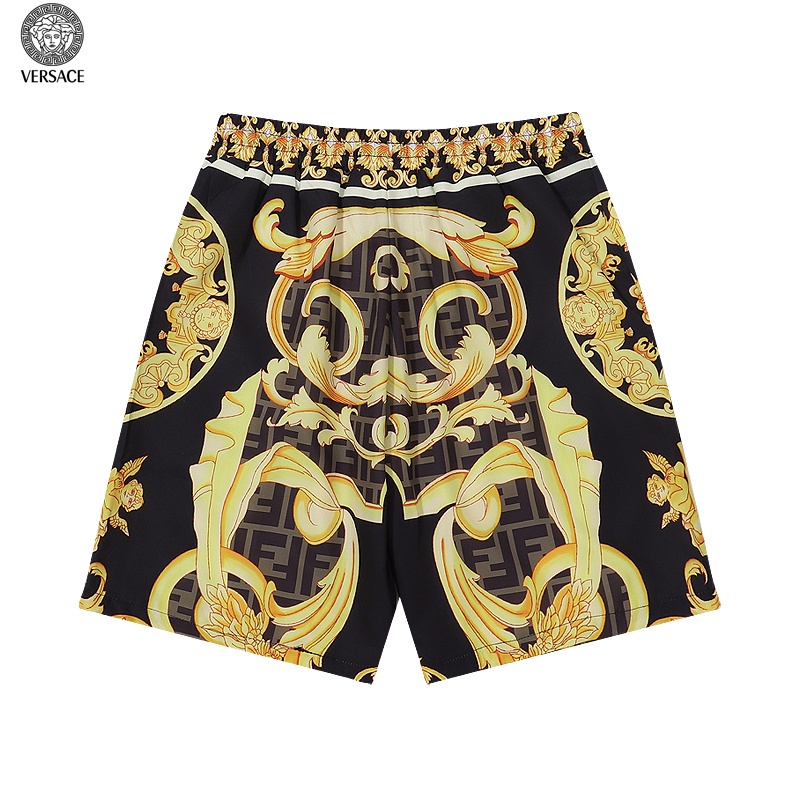 Versace * Quần Short In Hoa Vàng Phong Cách Baroque Sang Trọng Giản Dị Thoải Mái