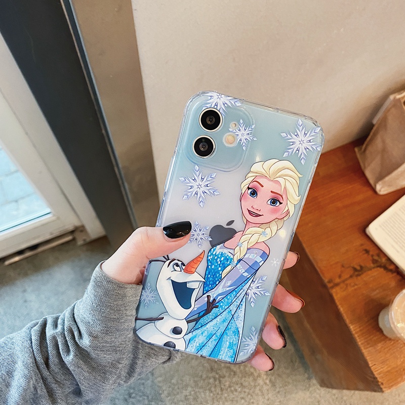 Ốp điện thoại mềm trong suốt hình công chúa thích hợp cho iPhone 11 12 Pro Mini Max XS X XR 7 8 6 6S plus SE