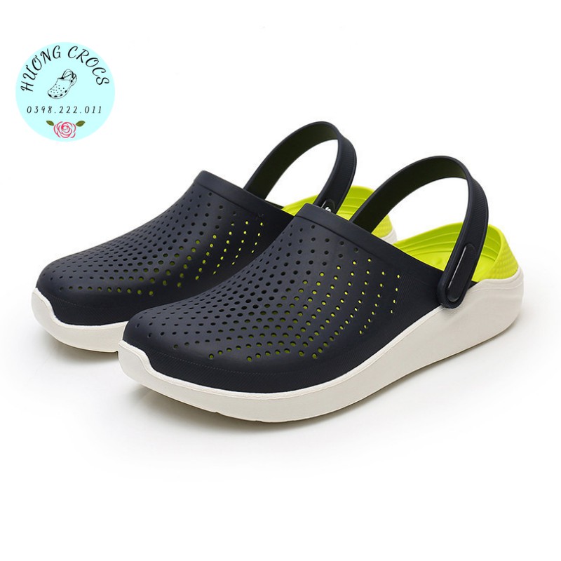 Dép sục Cross Literide màu navy chuối siêu êm mềm nhẹ, chống trơn trượt cho nam nữ
