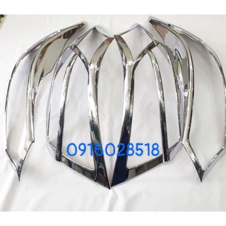 Ốp viền đèn pha hậu vios 2014 2015 2016 2017 2018 xi mạ crom op den truoc sau